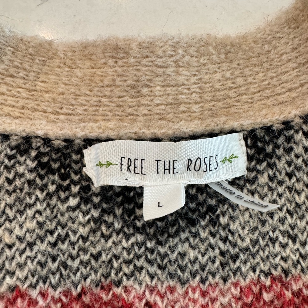 Free the Roses Multicolor Heart Cardigan - Picture 4 of 4